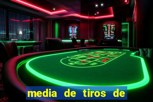 media de tiros de meta por jogo